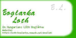 boglarka loth business card